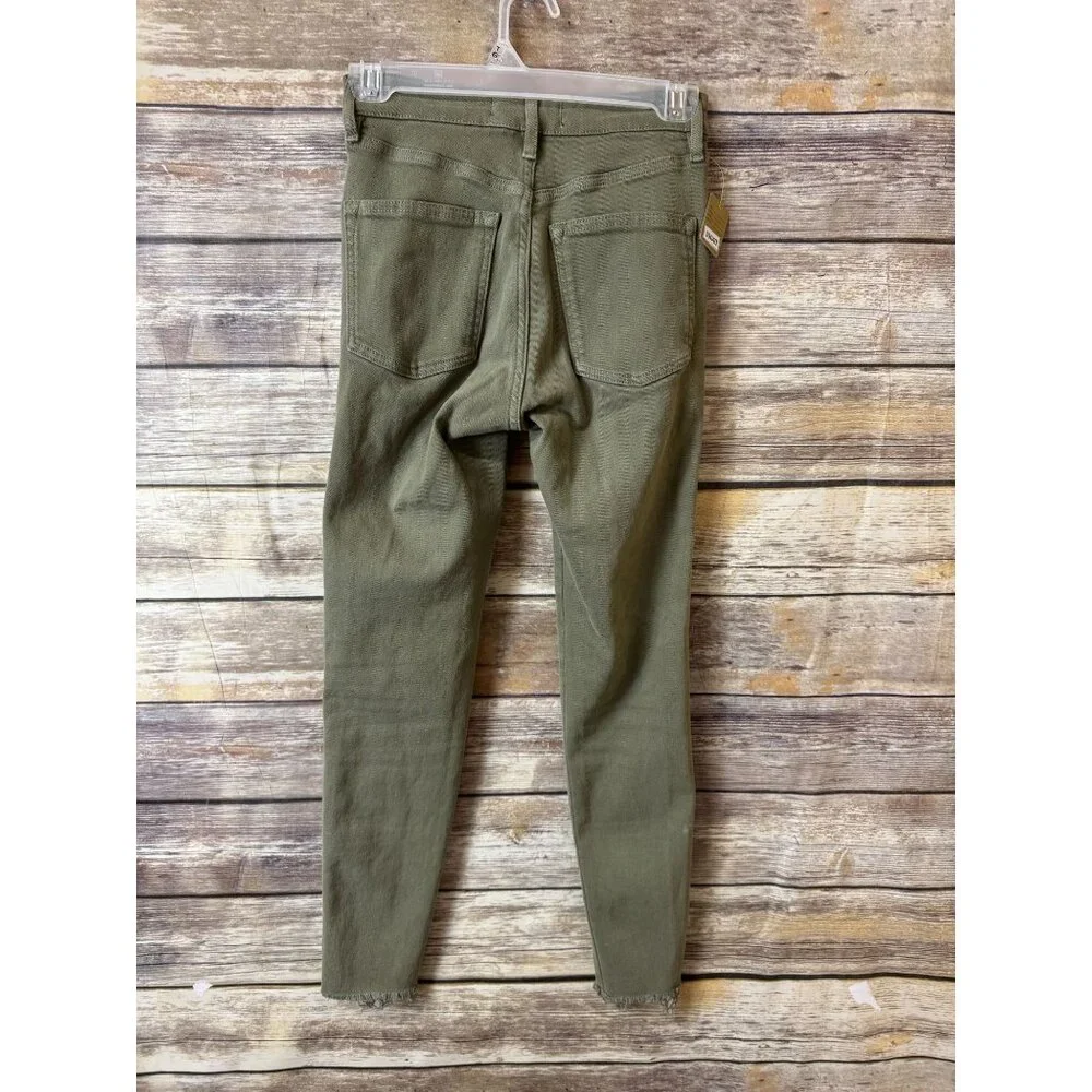 We The Free Raw High-Rise Jegging‎ Army Green size 25 Free People